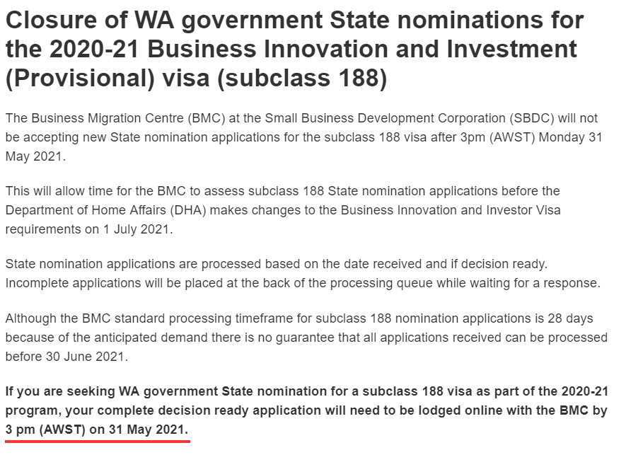 紧急！澳洲188类签证将暂停申请！