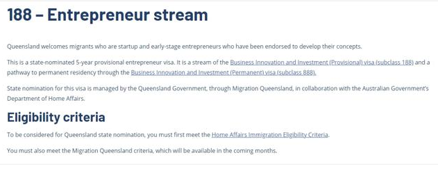 澳大利亚昆州商业移民开放申请,188A/188B/188C类申请要求细则出炉！
